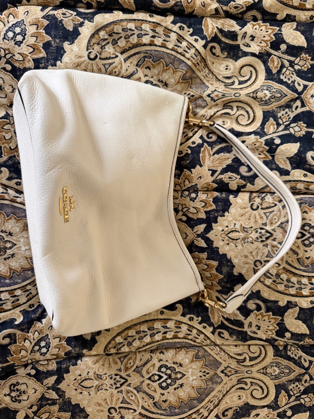 Coach Purse Leather White Cream Chalk Juliet Style